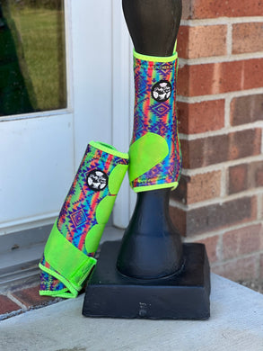 Lime Aztec Sport Boots