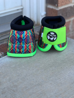 Lime Aztec Bell Boots