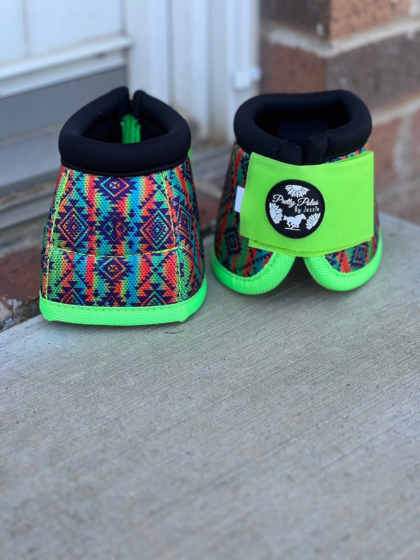 Lime Aztec Bell Boots