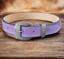 Load image into Gallery viewer, Tyler Shupe Hideout Suede Lilac Belt