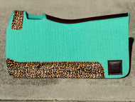 Mint Cheetah Saddle Pad