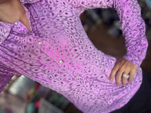 Load image into Gallery viewer, Purple Cheetah Adult Rodeo Shirt