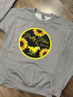 Grey Logo Pullover Graphic Sweatshirt