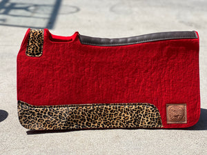 Red Cheetah Leathers Saddle Pad