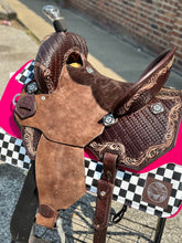 Load image into Gallery viewer, The Katniss Pencil Roll Leather Saddle