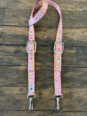 Checkered Ghost Halloween Headstall