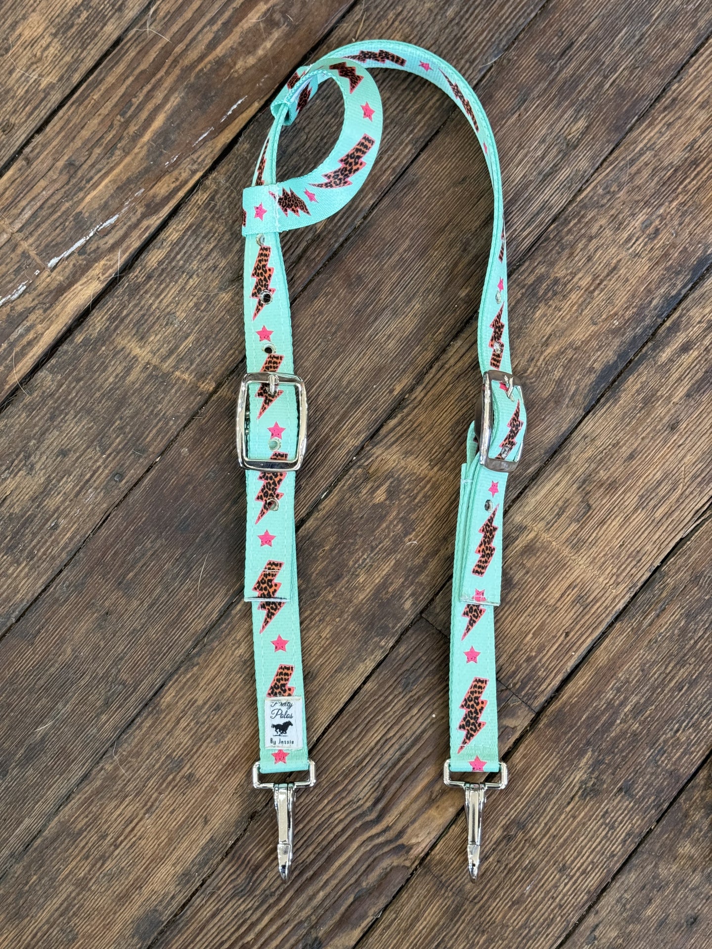 Mint Lighting Bolt Headstall