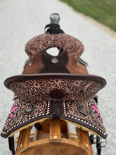 Load image into Gallery viewer, Pink Squashing Betty’s Leather Saddle