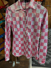 Load image into Gallery viewer, Pink Checkered Adult Rodeo Shirt