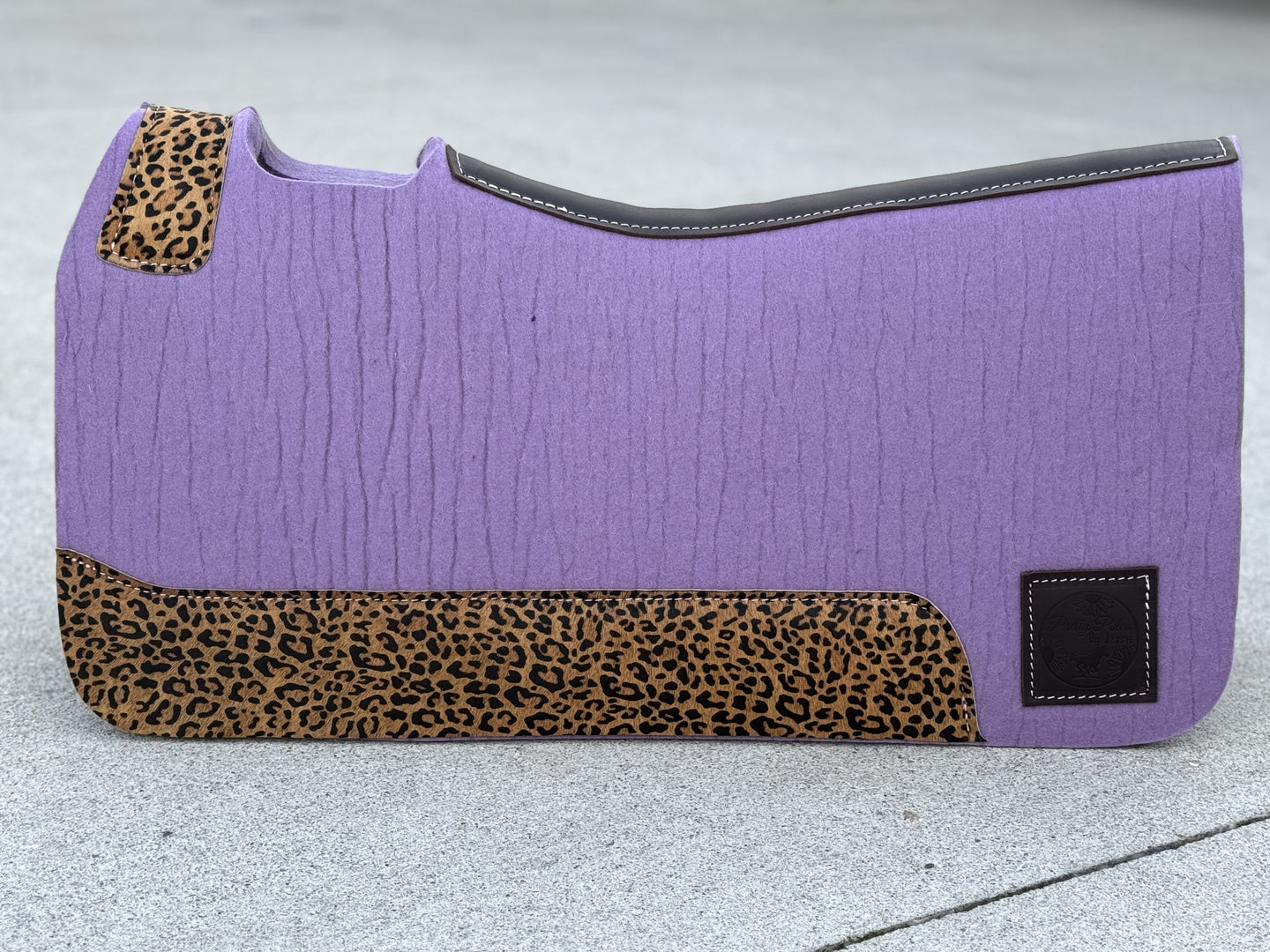 Lilac Cheetah Saddle Pad