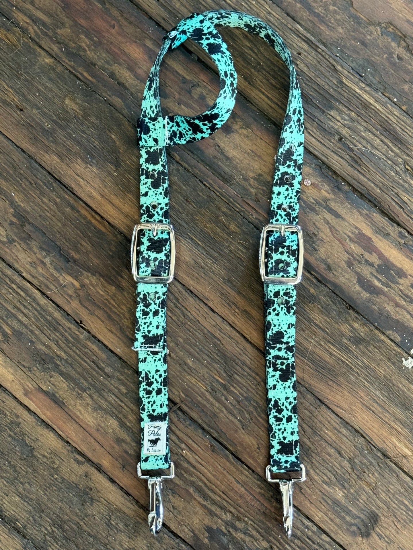 Mint Cowprint Headstall