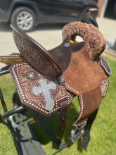 Load image into Gallery viewer, Bling Faith Leather Saddle