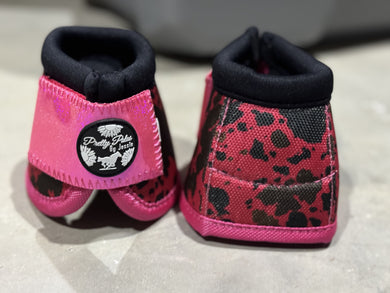 Hot Pink Cowprint Bell Boots