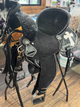 Load image into Gallery viewer, Black Bling Faith Leather Saddle