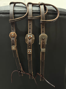 Leather Double Buckle Headstalls