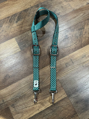 Turquoise Checkered Print Headstall