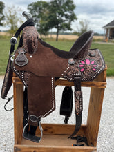 Load image into Gallery viewer, Pink Squashing Betty’s Leather Saddle