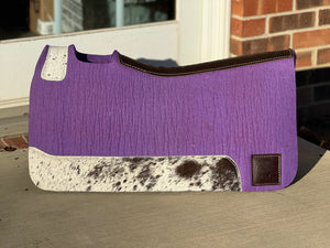 Purple Cowhide Saddle Pad