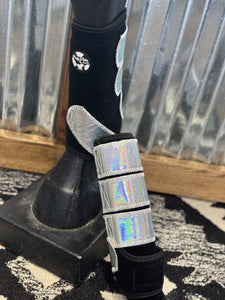 Black Holographic Sport Boots