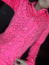 Load image into Gallery viewer, Hot Pink Cheetah Adult Rodeo Shirt