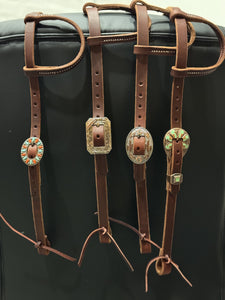 Leather Double Buckle Headstalls