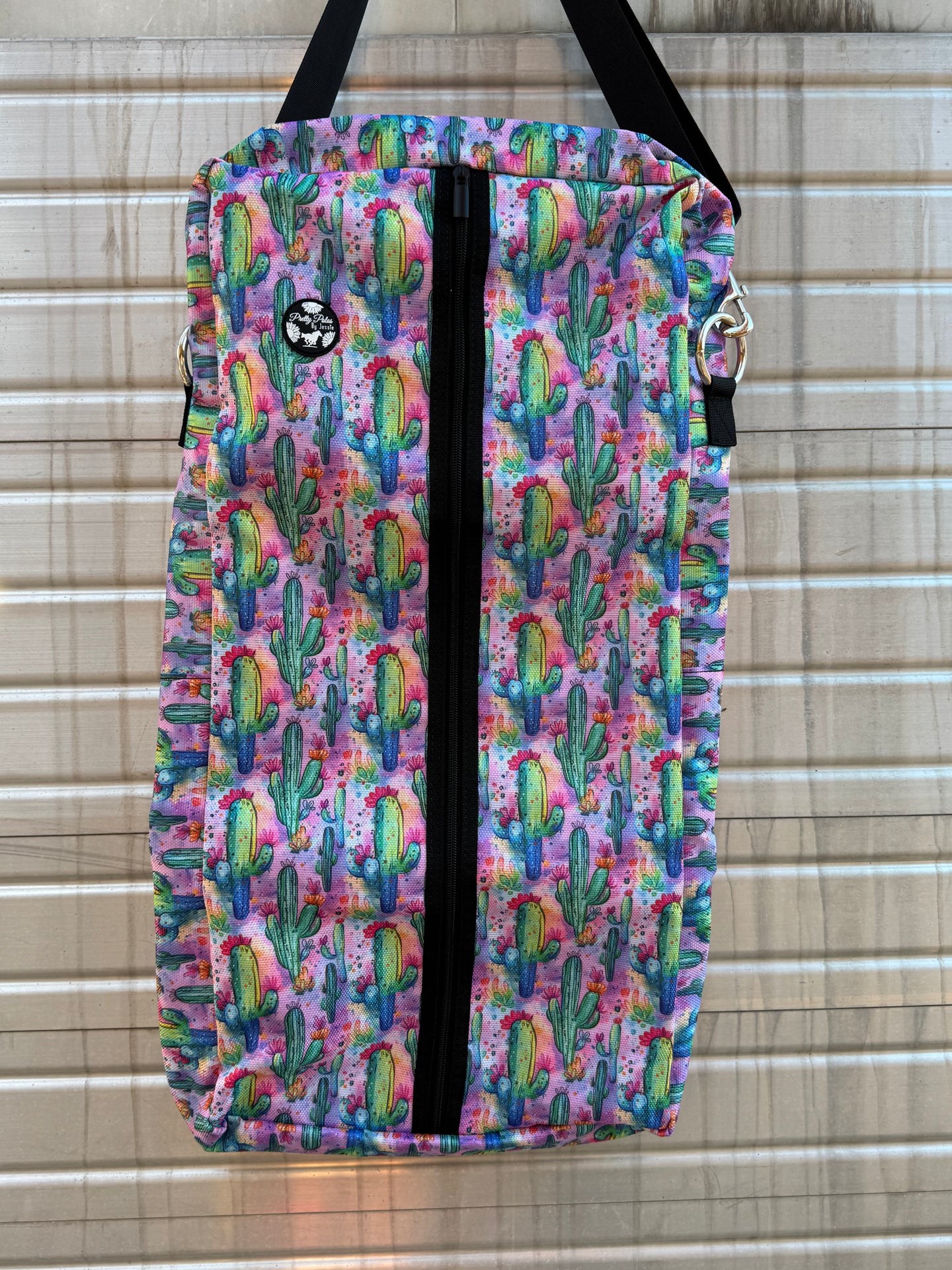 Neon Watercolor Cactus Bridle Bag