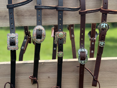 Leather Double Buckle Headstalls