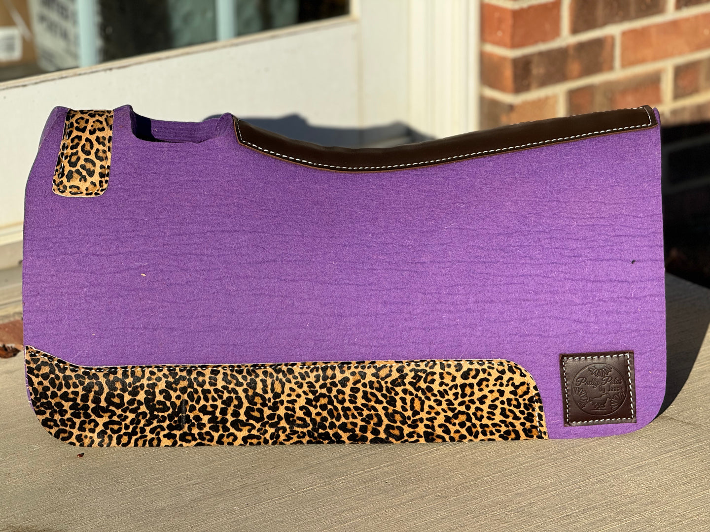 Purple Cheetah Saddle Pad