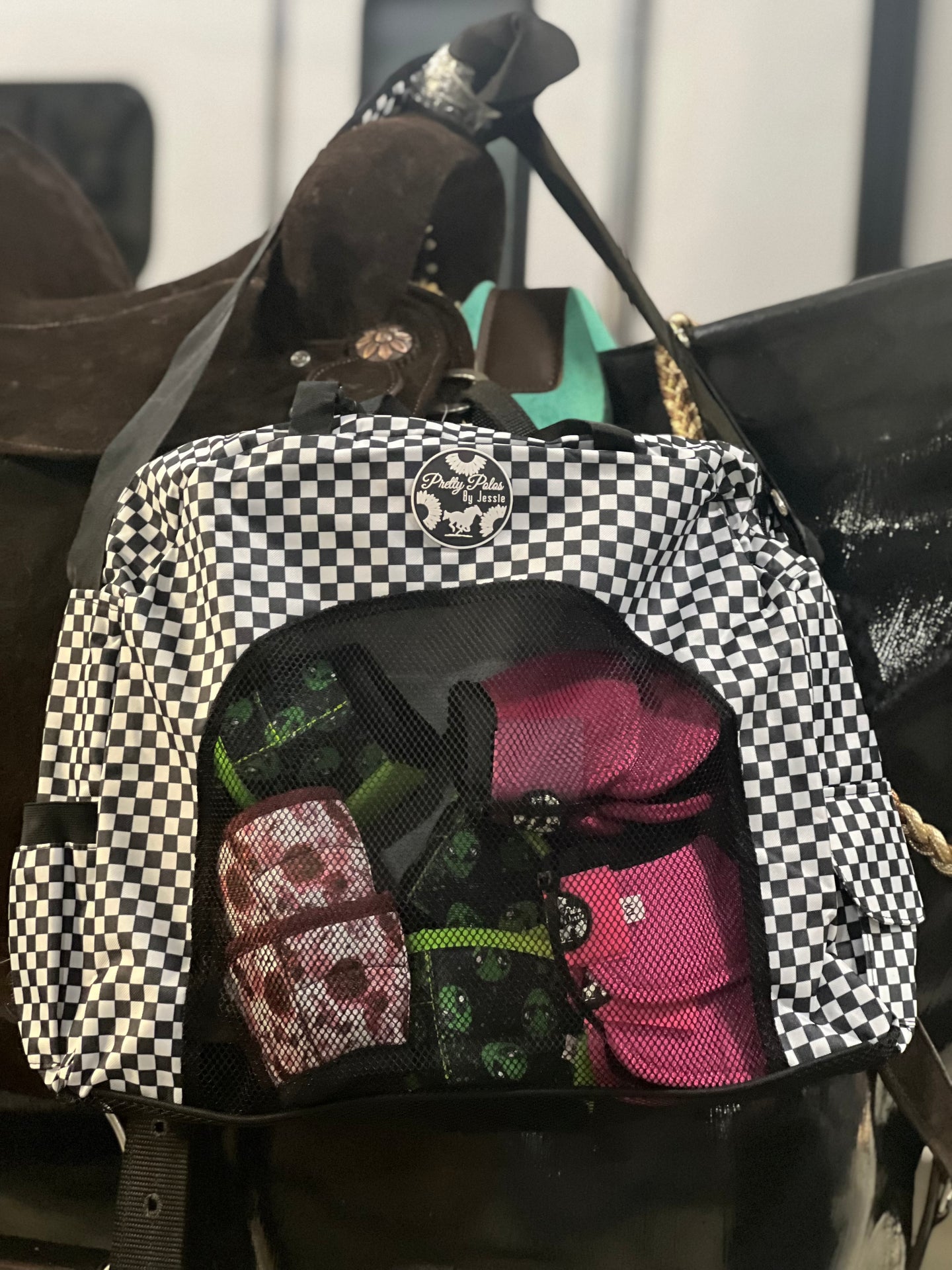 Checkered Boot Bag