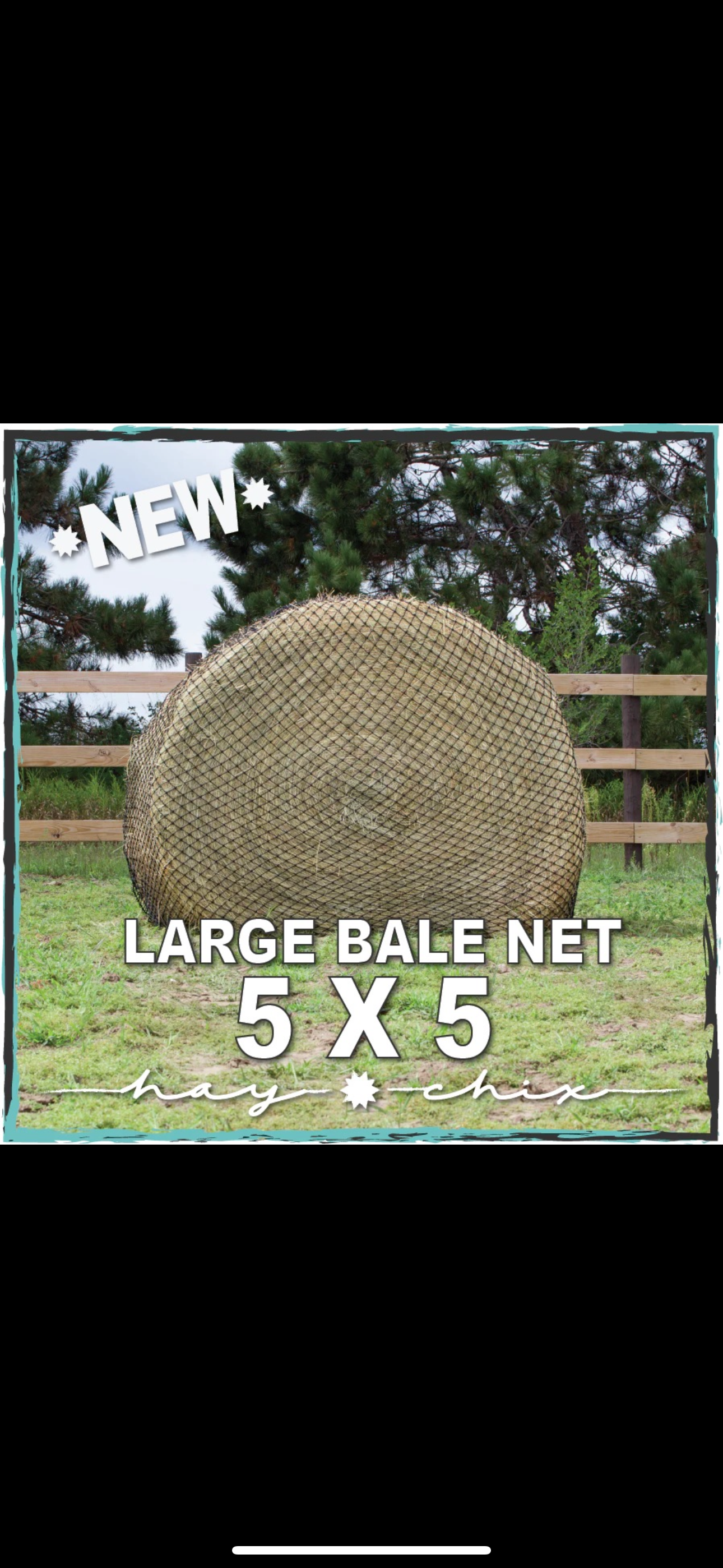 Hay Chix 5X5 Round Bale Net