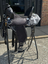 Load image into Gallery viewer, Black Bling Faith Leather Saddle