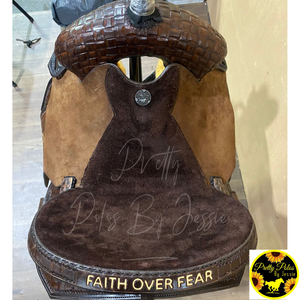 Faith Over Fear Leather Saddle