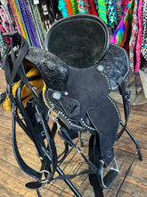 Load image into Gallery viewer, The Black Tulip Leather Saddle