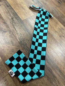 Turquoise Checkered Tailbag