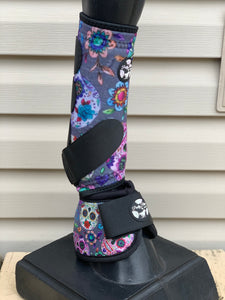 Grey Sugar Skull Sport Boots1