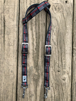 Thin red line 1 inch headstall