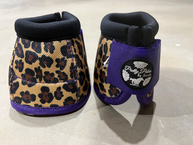 Purple Cheetah Bell Boots