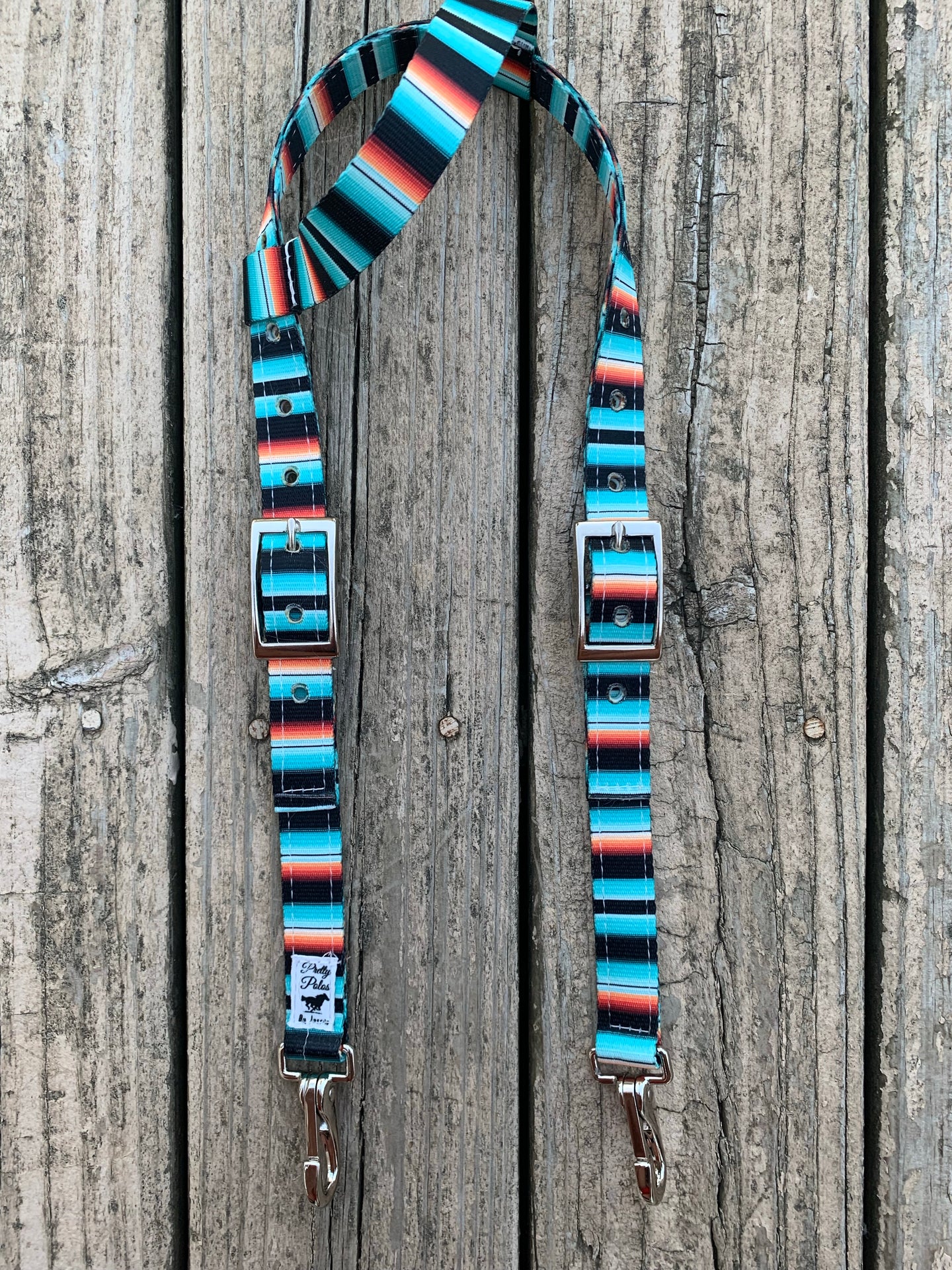 Turquoise serape headstall