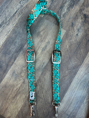 Turquoise Cheetah All The Way Headstall