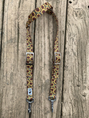 Sunflower cheetah 1 inch headstall