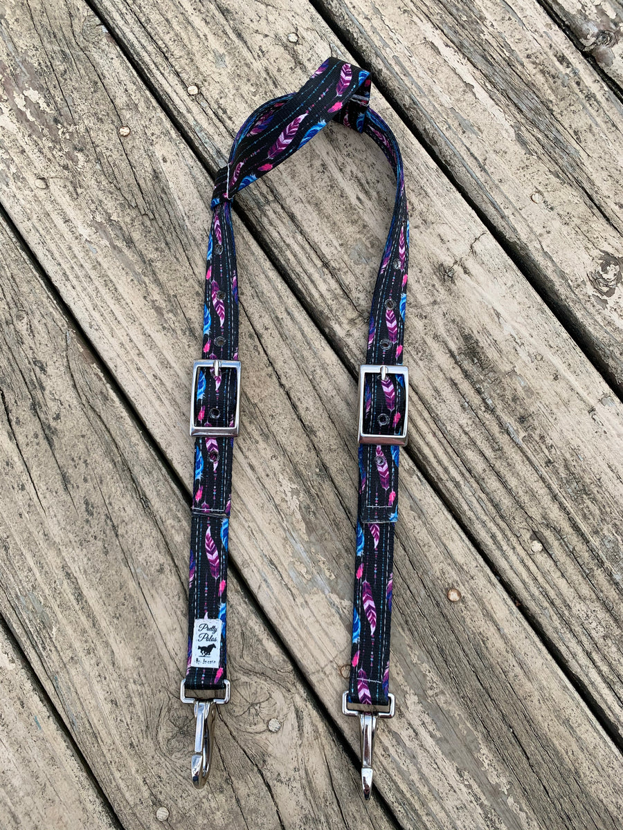 Black Aztec feather headstall – Pretty Polos By Jessie & Lopin' With ...