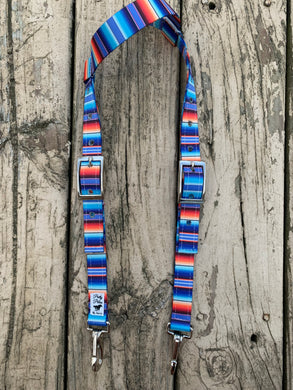 Blue serape headstall