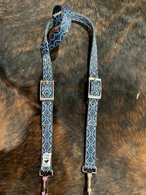 Indigo Aztec Headstall