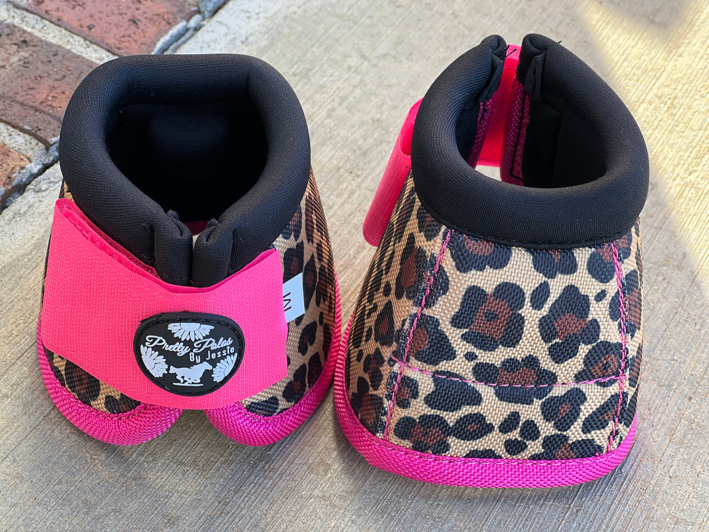 Cheetah with Hot Pink Bell Boots