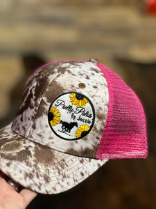 Pink Cowhide Logo Hat