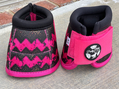 Hot Pink Cheetah Chevron Bell Boots