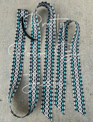 Turquoise Aztec Latigo & Off Billet