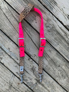 Hot pink cheetah headstall