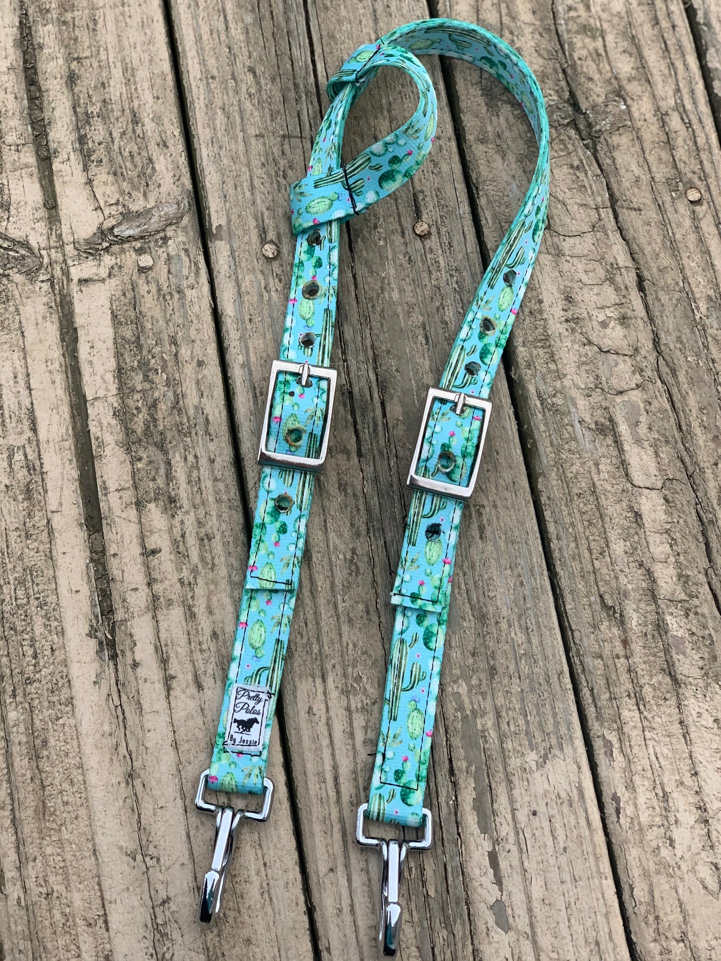 1 inch Watercolor cactus headstall