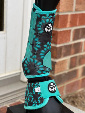 Turquoise squash Sport Boots